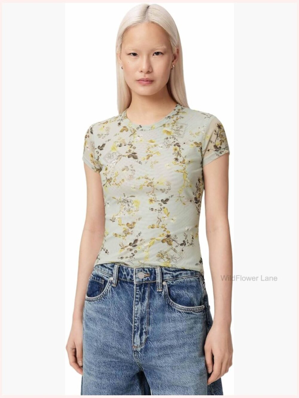 Women's Short Sleeve Mesh Tee - Regular Fit Crew Neck